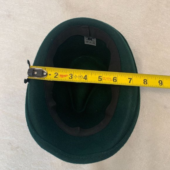 Oktoberfest Alpine Style hat 100% Wool Green 54cm - Picture 9 of 10